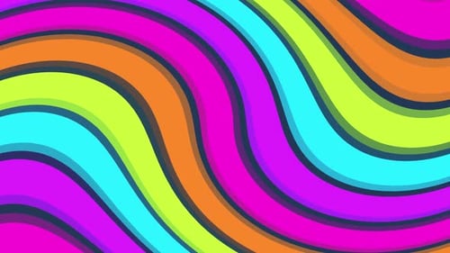 Abstract Flowing Wavy Lines Colorful Motion Background