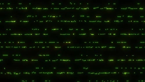 Digital Green Pixels and Data Stream Loop Background