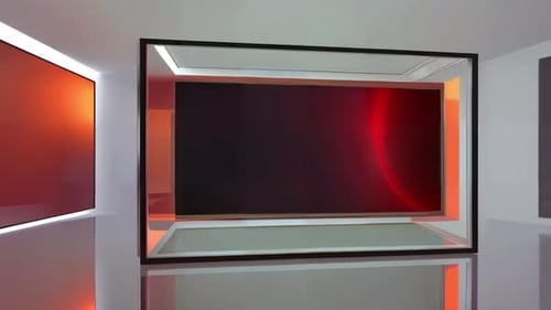 Professional Virtual TV Studio: Sleek Set for Engaging Multimedia Journalism