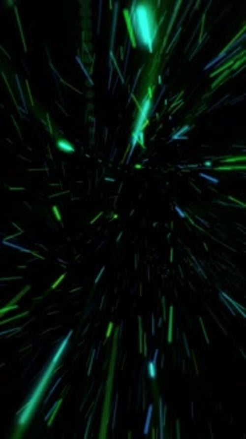 Vertical Video - High Speed Digital Data Particles Technology Background