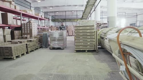 Russia, Novosibirsk - July 25, 2015: Work On Stock Room. Order For Carriage. Company Import Goods...