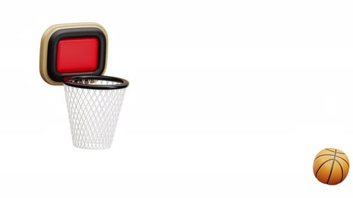 Modern Sports Basketball Scoring Loop Animation