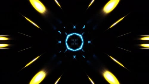 red blue led fractal lighting glow in dark vj loop abstract background