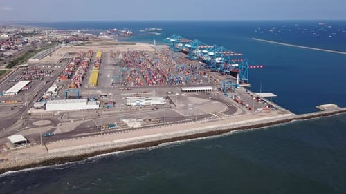 Container loading cargo freight ship