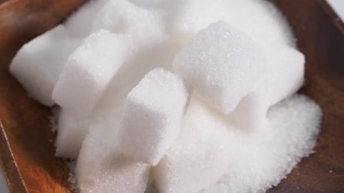 Sugar on a White Background