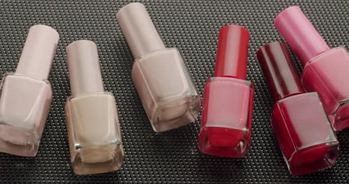 Assorted Nail Polish Bottles in a Variety of Colors