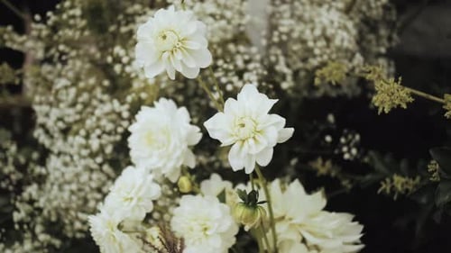 Close Up of White Flowers in Bouquet