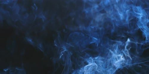 Blue Swirling Smoke Abstract Background
