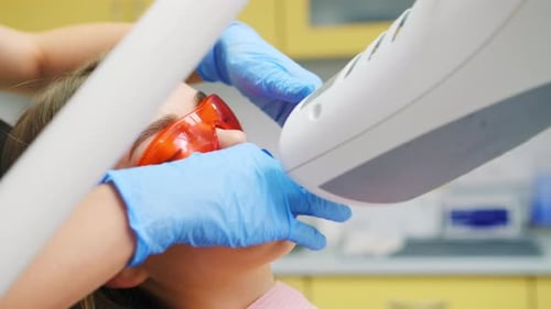 Teeth Whitening Procedure in Dental Clinic By Dentist