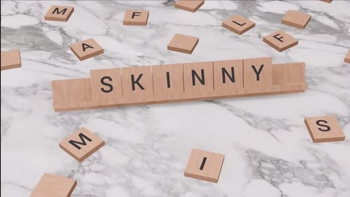 Skinny word on scrabble
