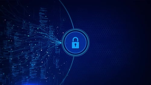 Futuristic Digital Security Abstract Data Network Background