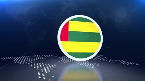 Futuristic 3D Flag Reveal Broadcast Transition