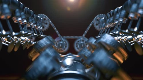 Internal Combustion Engine Loop Animation