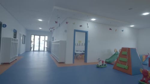 Inside a Bright and Clean Kindergarten Classroom