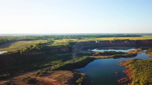 Picturesque Lake and Valley from Above