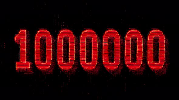Large red numbers flash repeatedly against a black backdrop,, Motion ...