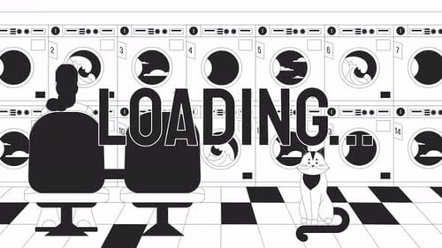 Waiting Laundry Bw Loader Animation