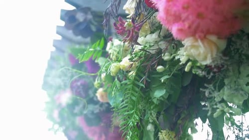 Floral Wedding Decoration Close Up
