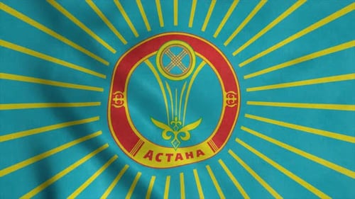 Flag of NurSultan Capital City of Kazakhstan