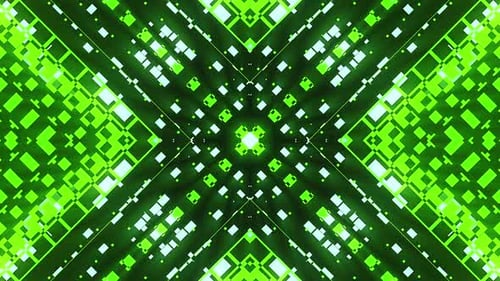 VJ Green Vivid Dynamic Glowing Pattern
