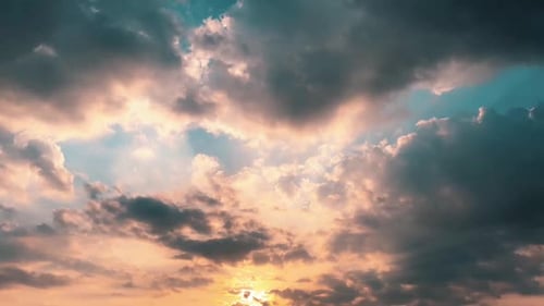 Colorful Clouds at Sunrise or Sunset