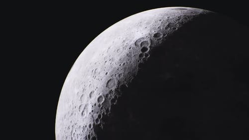 A Breathtaking View of the Moon Revealing Its Craters and Mysteries