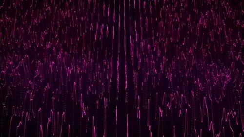 Abstract Pink Digital Wave Lines Background