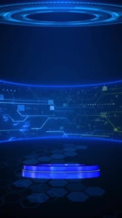 Цифровая высокотехнологичная технология голограмм, искусственный интеллект, концепции передачи больших данных, футуристические