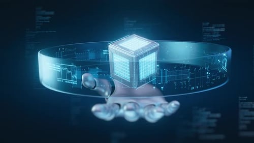 Robotic Hand Interacting with Holographic Data Cube