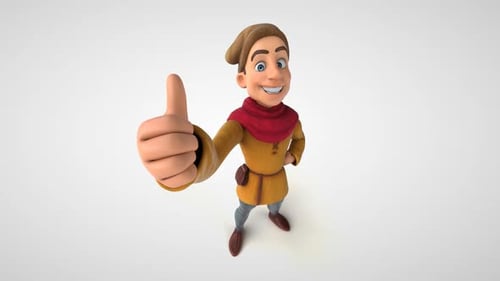 Cartoon medieval historical character