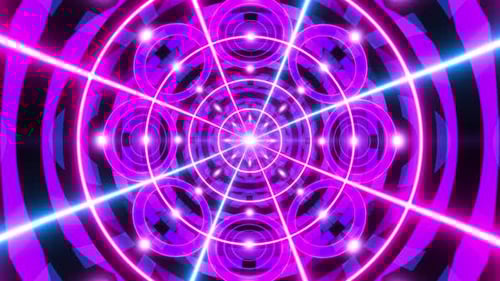 Dancing Neon Lines Geometric Vj Loop