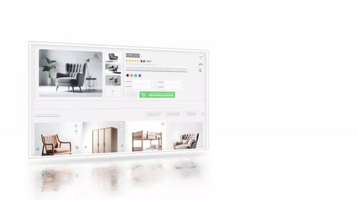 Modern E-commerce Website Browser User Interface Animation