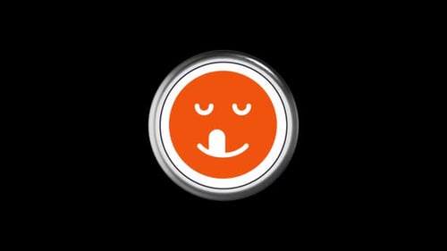 Animation en boucle d'icônes Emoji délicieuses en 3D