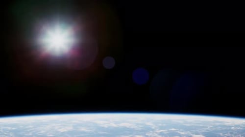 Cinematic Earth Light in Space 4K