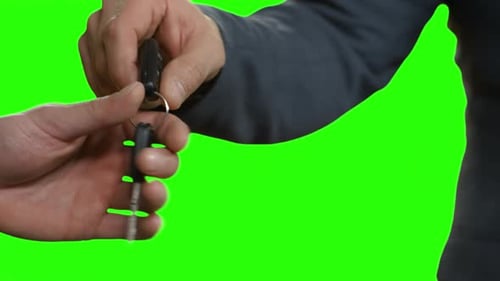 Men Pass Car Key
