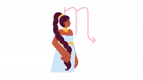 Scorpio zodiac sign 2D animation