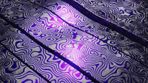 Animation en boucle d'arrière-plan en ondes de blocs violettes et grises en 1080Hd