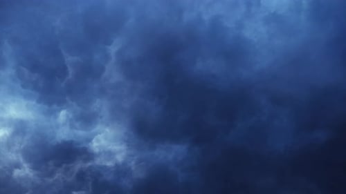 timelapse of weather changes inside dark clouds in the sky and thunderstorm