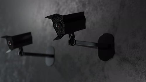 Câmera de vigilância por vídeo.