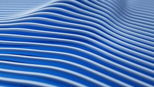 Abstract Blue Wavy Lines Flowing Motion Background