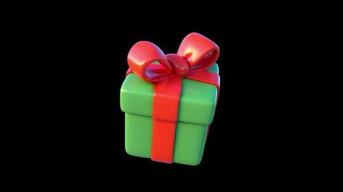 3D Christmas Green Gifth Loop