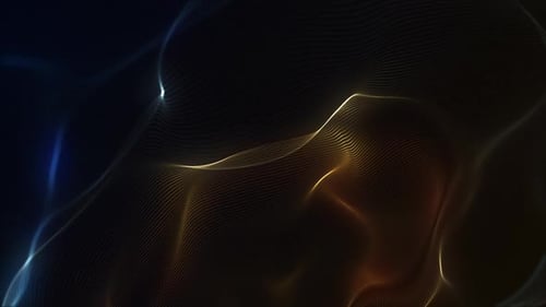 Abstract Digital Wave Lines Glowing Background