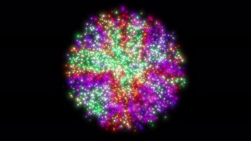 Explosion effect and divergent wave on a transparent background. Abstract star explosion animation.