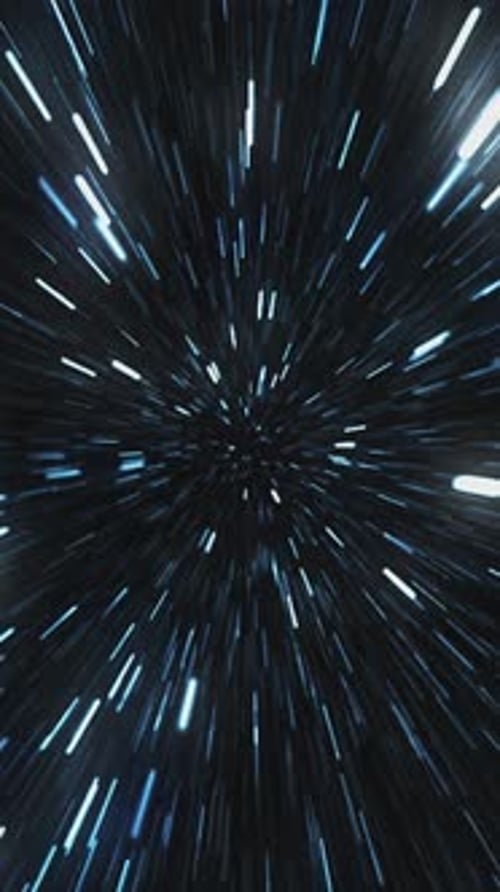 Highspeed Hyperspace Journey Through Stars and Cosmic Tunnel with