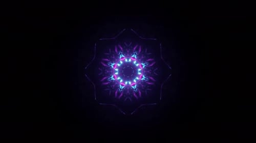 Neon Light Tunnel 04 (4K)