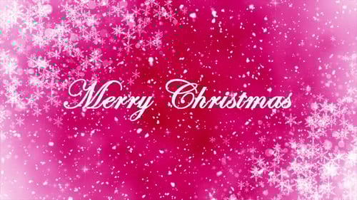 Merry Christmas Text With Snowfall Loop V3