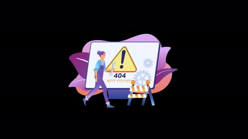 404 Error Page Illustration with Builder Theme