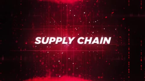 Supply-Chain-Wortmatrix — Hi-Tech-Hintergrund