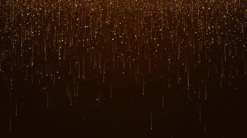 Partículas brilhantes caindo em trilhas de partículas brilhantes Câmera lenta Carismas Glamour Abstract