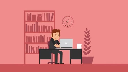 Animation du cycle de travail de bureau en 4K
